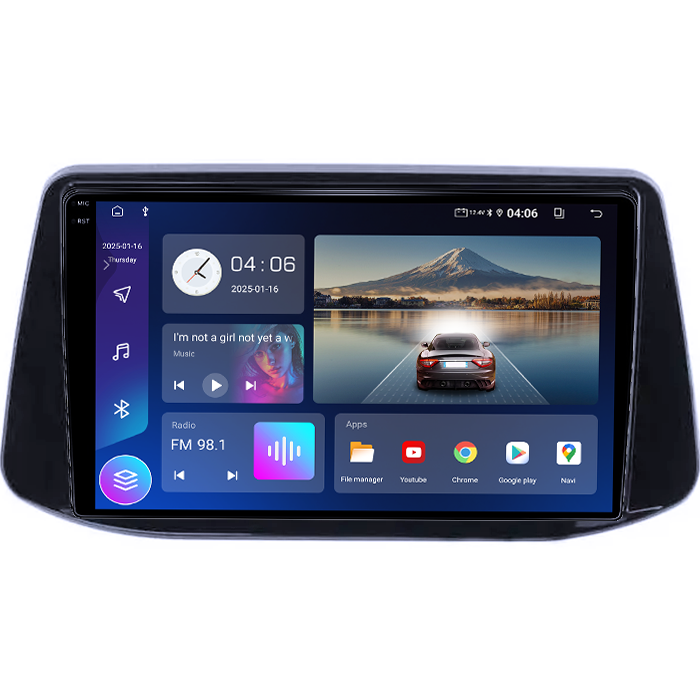 Navigatie dedicata HYUNDAI I30 2018, 4GB RAM 64GB ROM, Quad Core, Display 9" QLED 1K, Carplay, Android 14, Bluetooth, Magazin Play, Suport Camere AHD [4]