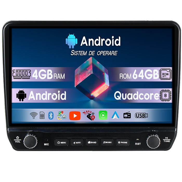 Navigatie dedicata Hyundai I40 2016 Tesla cu butoane rotative model 2024, 4GB RAM 64GB ROM, Procesor Quadcore, Android 14, Display QLED 10", DSP, Carplay&Android Auto [1]