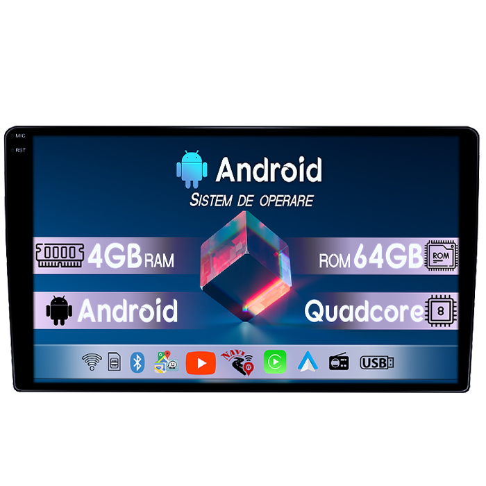 Navigatie dedicata Hyundai i40 2016, 4GB RAM 64GB ROM, Quad Core, Display 9" QLED 1K, Carplay, Android 14, Bluetooth, Magazin Play, Suport Camere AHD [1]