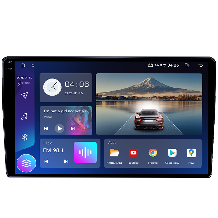 Navigatie dedicata Hyundai i40 2016, 4GB RAM 64GB ROM, Quad Core, Display 9" QLED 1K, Carplay, Android 14, Bluetooth, Magazin Play, Suport Camere AHD [2]