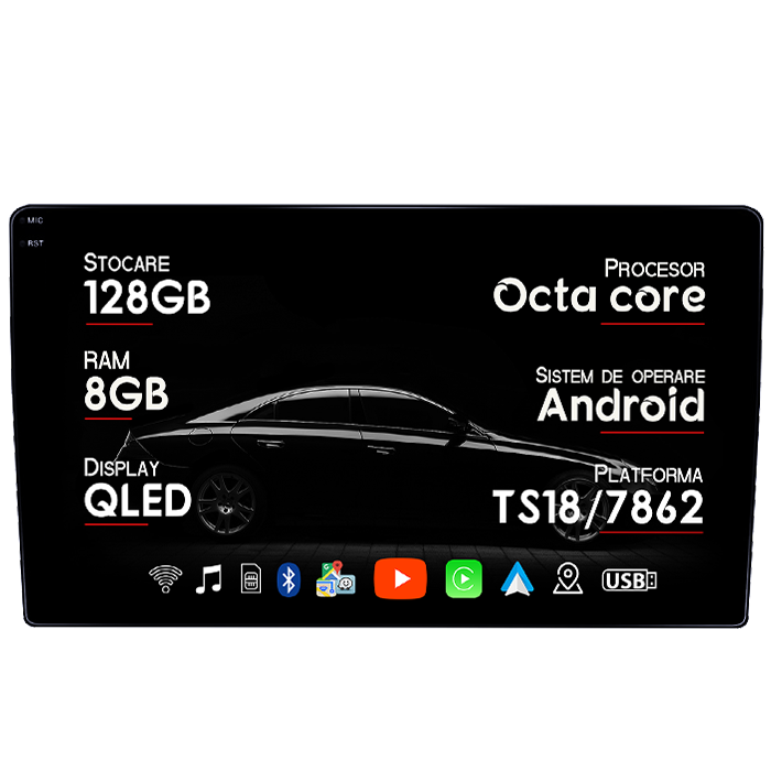 Navigatie dedicata Hyundai i40 2016, 8GB RAM 128GB ROM, Octacore, Platforma TS18, Android 14, Display QLED 9", Suporta camera 360", DSP, Carplay&Android Auto, SIM 4G, Ventilator Activ [1]