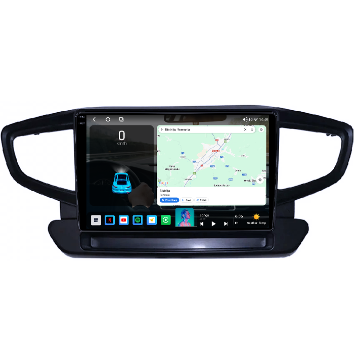 Navigatie dedicata Hyundai Ioniq 2016-2020, 4GB RAM 64GB ROM, Procesor Qualcomm Octacore, Android 14, Rezolutie 2K, Display QLED 9", DSP, Carplay&Android Auto, SIM 4G [2]