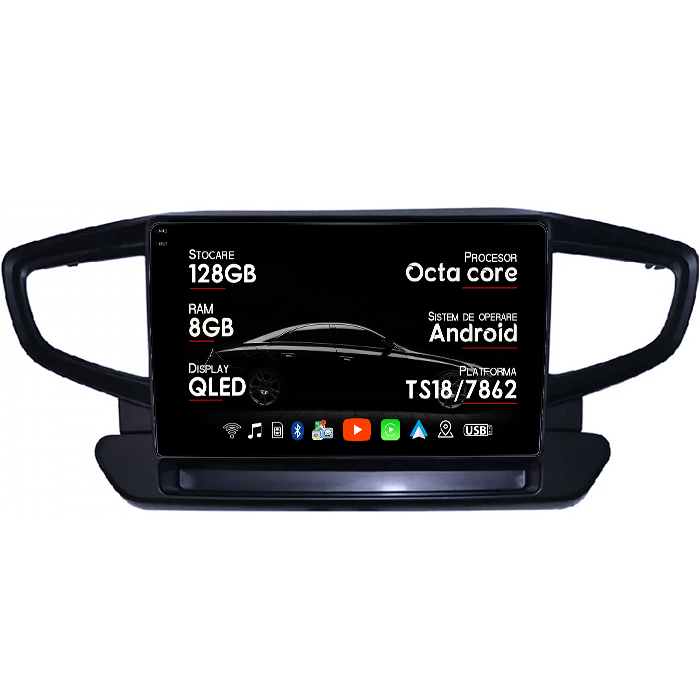 Navigatie dedicata Ford Ecosport 2013-2017, 8GB RAM 128GB ROM, Octacore, Platforma TS18, Android 14, Display QLED 9", Suporta camera 360", DSP, Carplay&Android Auto, SIM 4G, Ventilator Activ [1]