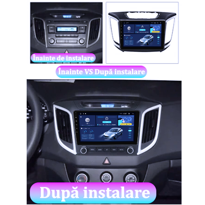 Navigatie dedicata Hyundai IX25/Creta, DUDU3, 4GB RAM 64GB ROM, Octacore, Platforma 8581, Android, Display QLED 9", DSP, Carplay&AndroidAuto [6]