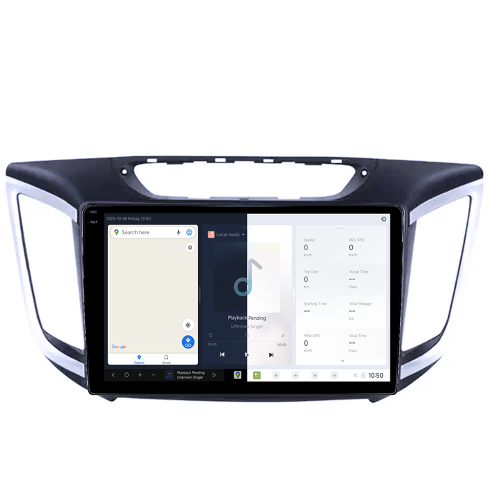 Navigatie dedicata Hyundai IX25/Creta, DUDU3, 4GB RAM 64GB ROM, Octacore, Platforma 8581, Android, Display QLED 9", DSP, Carplay&AndroidAuto [2]