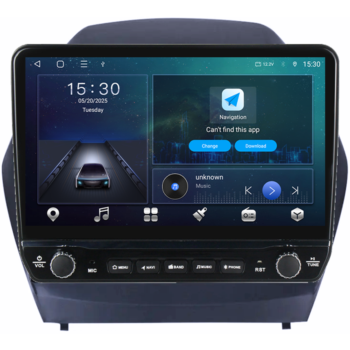 Navigatie dedicata Hyundai IX35 2009-2015 Tesla cu butoane rotative model 2024, 4GB RAM 64GB ROM, Procesor Quadcore, Android 14, Display QLED 10", DSP, Carplay&Android Auto [7]