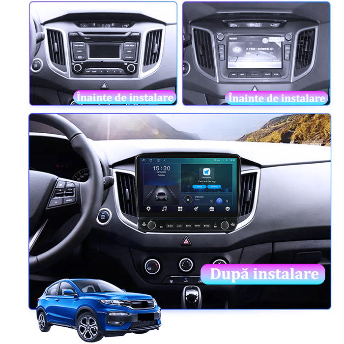 Navigatie dedicata Hyundai Ioniq 2016-2020 Tesla cu butoane rotative model 2024, 4GB RAM 64GB ROM, Procesor Quadcore, Android 14, Display QLED 10", DSP, Carplay&Android Auto - Copie [5]