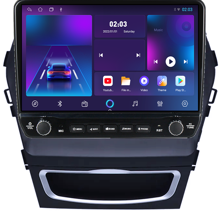 Navigatie dedicata Hyundai Santa Fe IX 45 2012-2017 Tesla cu butoane rotative model 2024, 4GB RAM 64GB ROM, Procesor Quadcore, Android 14, Display QLED 10", DSP, Carplay&Android Auto [5]