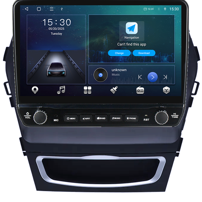 Navigatie dedicata Hyundai Santa Fe IX 45 2012-2017 Tesla cu butoane rotative model 2024, 4GB RAM 64GB ROM, Procesor Quadcore, Android 14, Display QLED 10", DSP, Carplay&Android Auto [6]