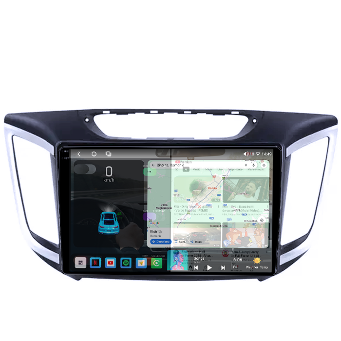 Navigatie dedicata Hyundai IX25 2015-2019, 4GB RAM 64GB ROM, Octacore, Android 14, Display QLED 1K 10", Carplay&Android Auto, SIM 4G, Ventilator Activ [3]