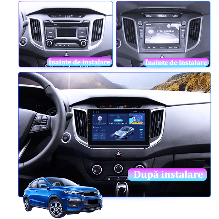 Navigatie dedicata Hyundai IX25 2015-2019,8GB RAM 128GB ROM, Octacore, Platforma TS18, Android 13, Display QLED 9”, Suporta camera 360º, DSP, Carplay&Android Auto, SIM 4G, Ventilator Activ [5]