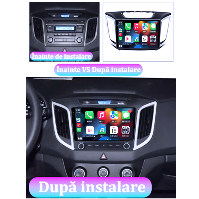 Navigatie dedicata Hyundai IX25 2015-2019, 4GB RAM 64GB ROM, Procesor Qualcomm Octacore, Android 14, Rezolutie 2K, Display QLED 9", DSP, Carplay&Android Auto, SIM 4G [7]