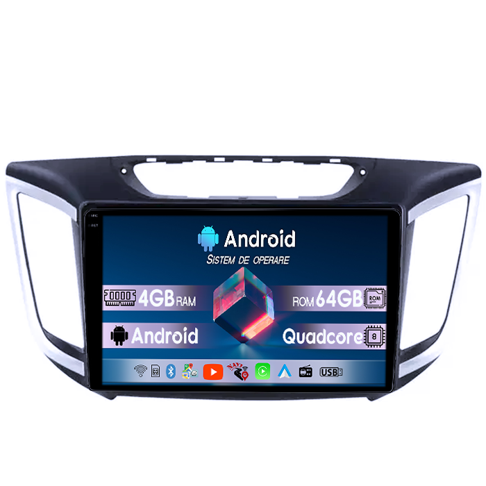 Navigatie dedicata Hyundai IX25 2015-2019,Android 14, Wireless Carplay si Android auto 4GB RAM 64GB ROM, Display QLED 1K, 9 inch, Microfon Extern [1]