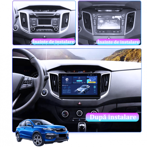 Navigatie dedicata Hyundai IX25/Creta, 4GB RAM 64GB ROM, Quad Core, Display 9" QLED 1K, Carplay, Android 14, Bluetooth, Magazin Play, Suport Camere AHD [3]