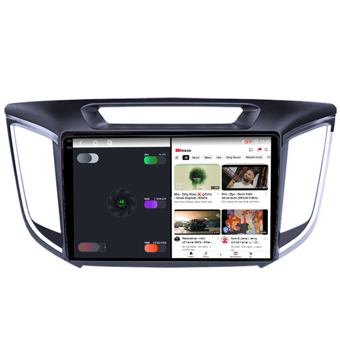 Navigatie dedicata Hyundai IX25/Creta, 4GB RAM 64GB ROM, Procesor Qualcomm Octacore, Android 14, Rezolutie 2K, Display QLED 9", DSP, Carplay&Android Auto, SIM 4G [3]