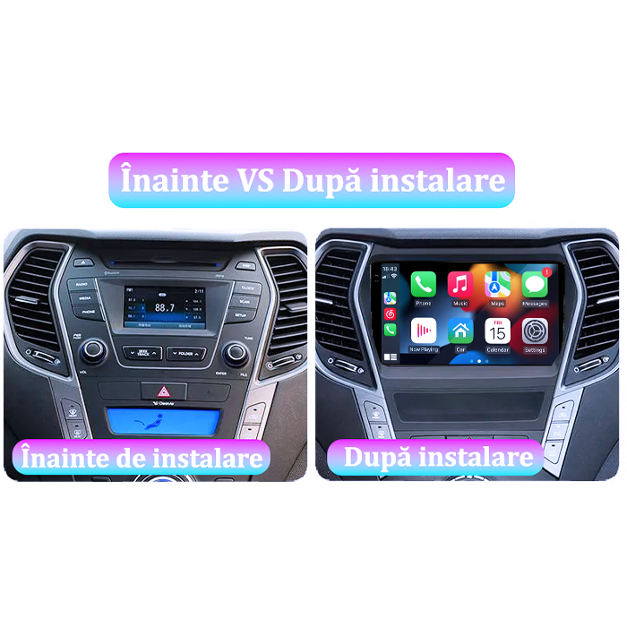 Navigatie dedicata Hyundai IX45 2013-2017, 4GB RAM 64GB ROM, Procesor Qualcomm Octacore, Android 14, Rezolutie 2K, Display QLED 9", DSP, Carplay&Android Auto, SIM 4G [7]