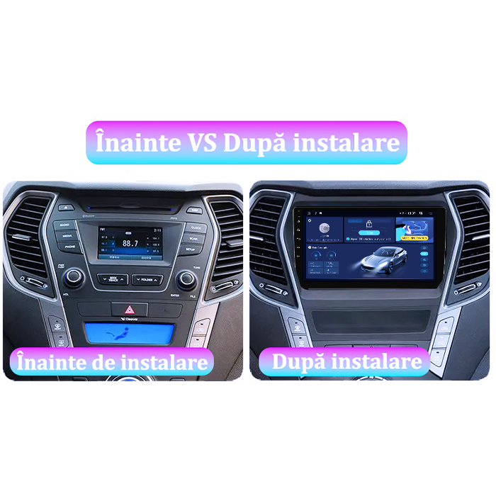 Navigatie dedicata Hyundai IX45 2013-2017, 8GB RAM 128GB ROM, Octacore, Platforma TS18, Android 13, Display QLED 9”, Suporta camera 360º, DSP, Carplay&Android Auto, SIM 4G, Ventilator Activ [5]