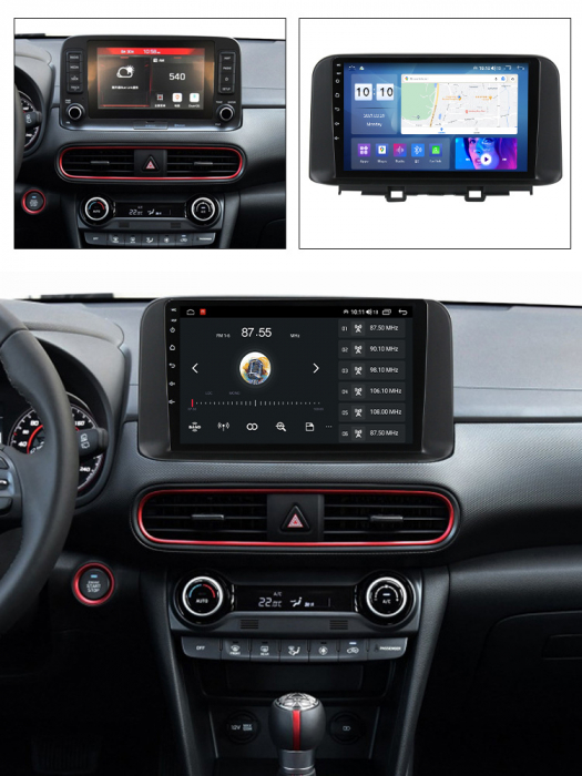 Navigatie dedicata Hyundai KONA 2018-2020, 4GB RAM 64GB ROM, Octacore, Android 13, Display QLED 10", DSP, Carplay, Android Auto, Internet, Youtube, Waze, WIFI, Bluetooth [8]