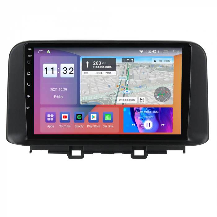 Navigatie dedicata Hyundai KONA 2018-2020, 4GB RAM 64GB ROM, Octacore, Android 13, Display QLED 10", DSP, Carplay, Android Auto, Internet, Youtube, Waze, WIFI, Bluetooth [2]