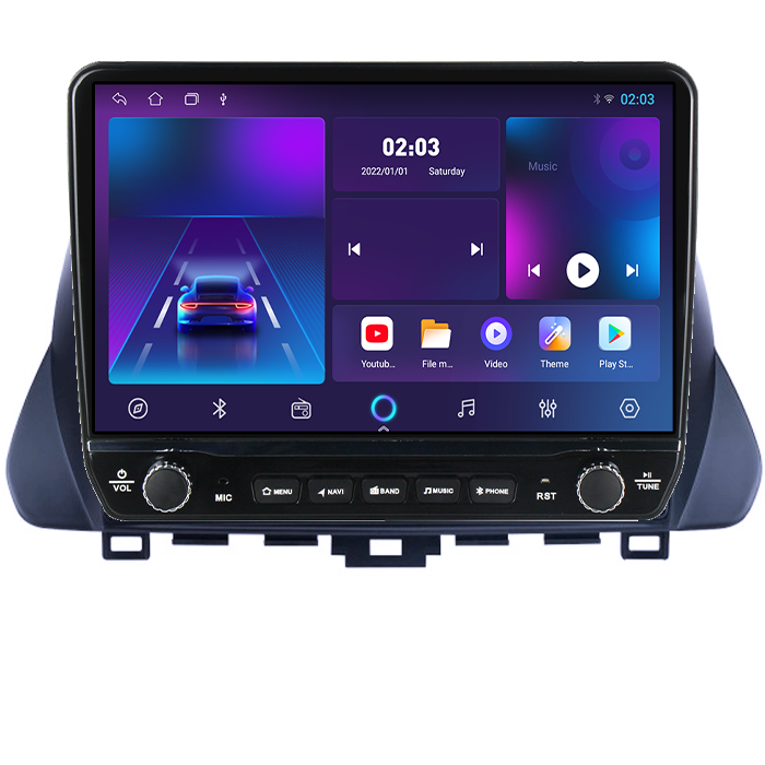 Navigatie dedicata Hyundai Lafesta 2019 Tesla cu butoane rotative model 2024, 4GB RAM 64GB ROM, Procesor Quadcore, Android 14, Display QLED 10", DSP, Carplay&Android Auto [6]