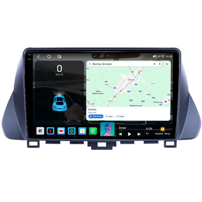 Navigatie dedicata Hyundai Lafesta 2019, 4GB RAM 64GB ROM, Octacore, Android 14, Display QLED 1K 9", Carplay&Android Auto, SIM 4G, Ventilator Activ [2]