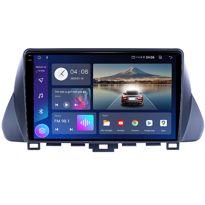 Navigatie dedicata Hyundai Lafesta 2019, 4GB RAM 64GB ROM, Quad Core, Display 9" QLED 1K, Carplay, Android 14, Bluetooth, Magazin Play, Suport Camere AHD [2]