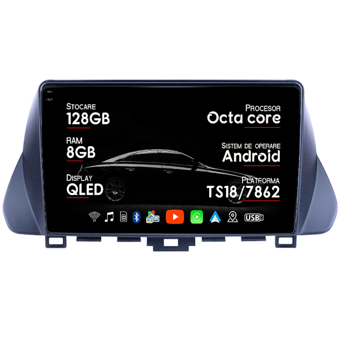 Navigatie dedicata Toyota Tacoma Hilux 2005-2013, 8GB RAM 128GB ROM, Octacore, Platforma TS18, Android 14, Display QLED 9", Suporta camera 360", DSP, Carplay&Android Auto, SIM 4G, Ventilator Activ [1]