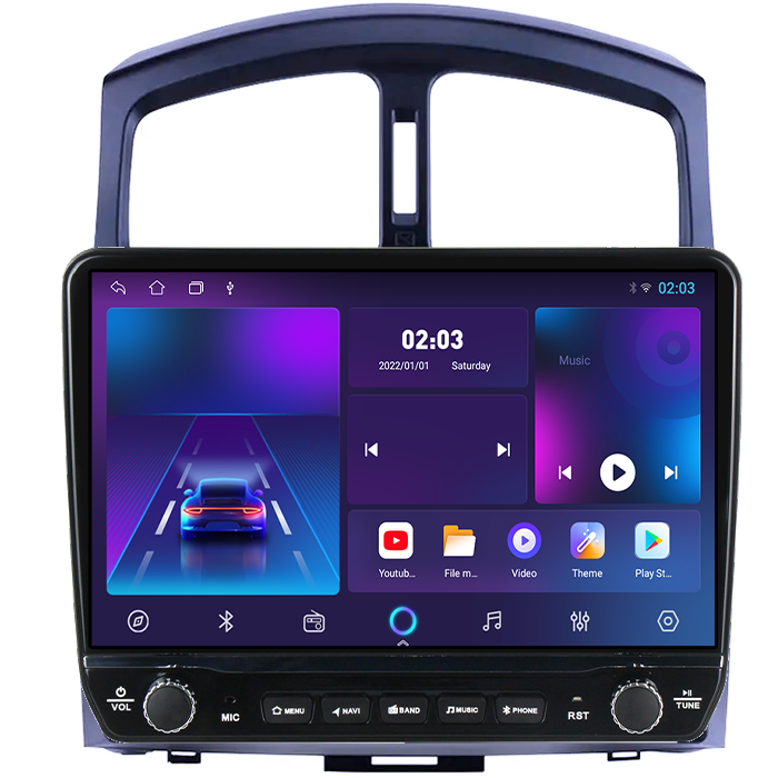 Navigatie dedicata Hyundai Santa Fe 1 2000-2006 Tesla cu butoane rotative model 2024, 4GB RAM 64GB ROM, Procesor Quadcore, Android 14, Display QLED 10", DSP, Carplay&Android Auto [6]