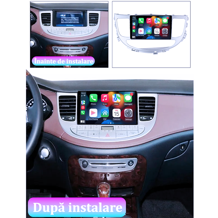 Navigatie dedicata Hyundai Rohens Genesis 2008-2013, 4GB RAM 64GB ROM, Procesor Qualcomm Octacore, Android 14, Rezolutie 2K, Display QLED 9", DSP, Carplay&Android Auto, SIM 4G [7]