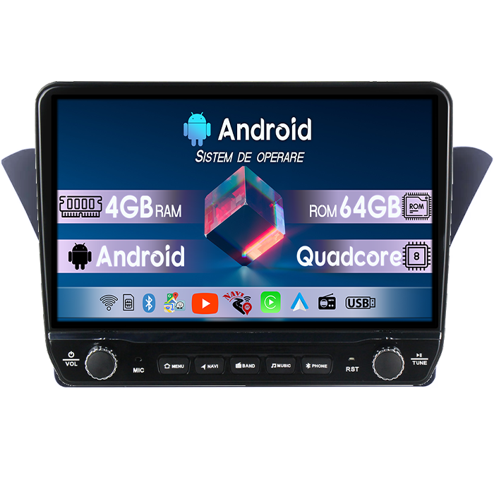 Navigatie dedicata Hyundai Rohens Coupe 2012 Tesla cu butoane rotative model 2024, 4GB RAM 64GB ROM, Procesor Quadcore, Android 14, Display QLED 10", DSP, Carplay&Android Auto [1]