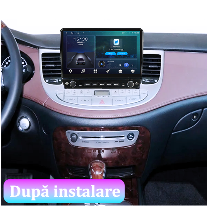 Navigatie dedicata Hyundai Rohens Genesis 2008-2013 Tesla cu butoane rotative model 2024, 4GB RAM 64GB ROM, Procesor Quadcore, Android 14, Display QLED 10", DSP, Carplay [5]