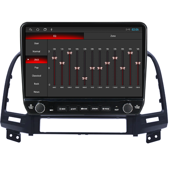 Navigatie dedicata Hyundai Santa Fe 2006-2012 Tesla cu butoane rotative model 2024, 4GB RAM 64GB ROM, Procesor Quadcore, Android 14, Display QLED 10", DSP, Carplay&Android Auto [2]