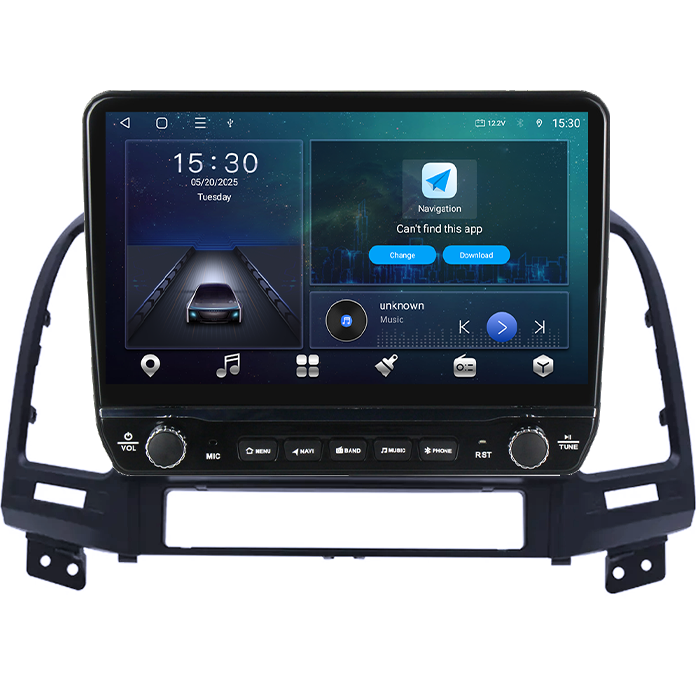 Navigatie dedicata Hyundai Santa Fe 2006-2012 Tesla cu butoane rotative model 2024, 4GB RAM 64GB ROM, Procesor Quadcore, Android 14, Display QLED 10", DSP, Carplay&Android Auto [7]