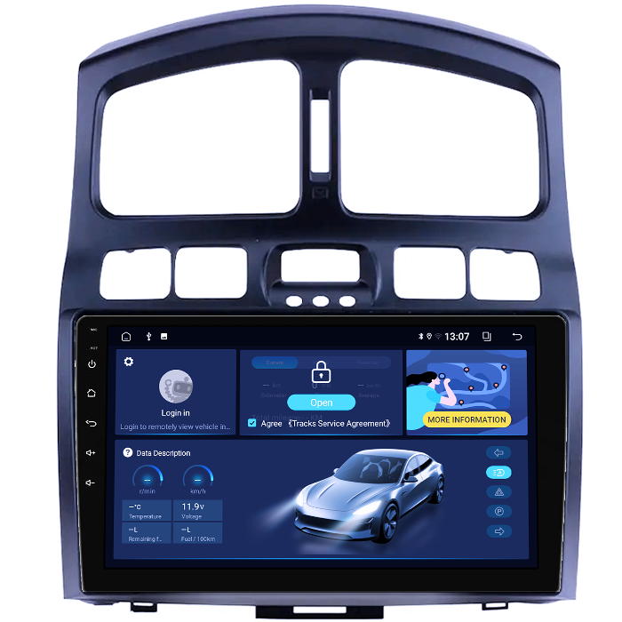Navigatie dedicata Hyundai Santa Fe 2000-2012, 8GB RAM 128GB ROM, Octacore, Platforma TS18, Android 13, Display QLED 9”, Suporta camera 360º, DSP, Carplay&Android Auto, SIM 4G, Ventilator Activ [2]