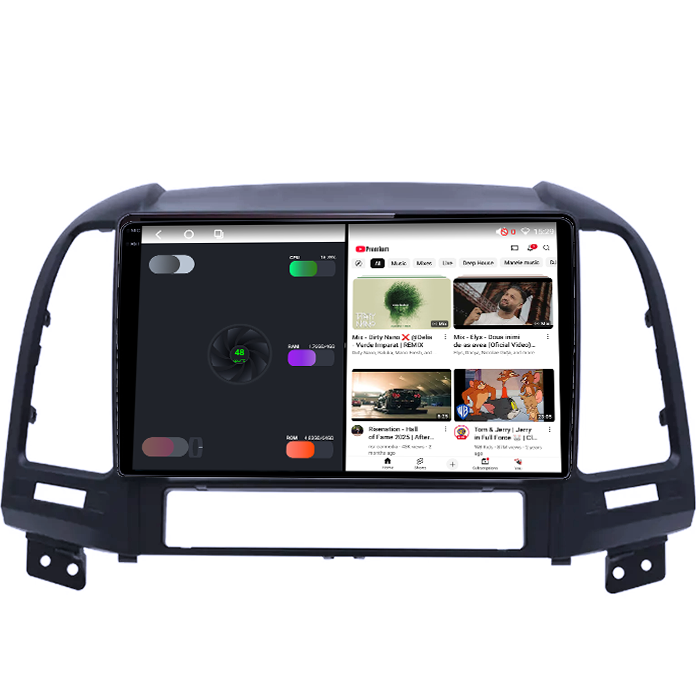 Navigatie dedicata Hyundai Santa Fe 2005-2012, 4GB RAM 64GB ROM, Octacore, Android 14, Display QLED 1K 9", Carplay&Android Auto, SIM 4G, Ventilator Activ [3]