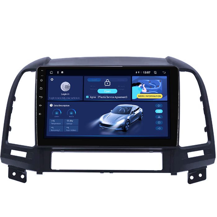Navigatie dedicata Hyundai Santa Fe 2005-2012, 8GB RAM 128GB ROM, Octacore, Platforma TS18, Android 13, Display QLED 9”, Suporta camera 360º, DSP, Carplay&Android Auto, SIM 4G, Ventilator Activ [2]