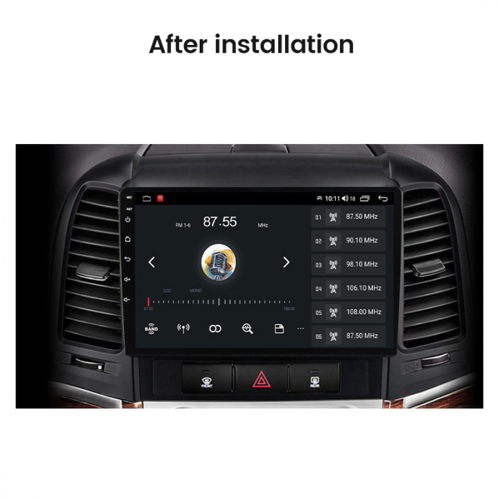 Navigatie dedicata Hyundai Santa Fe 2006-2012, 4 GB RAM 32 ROM, Android 13, Display QLED, 9", DSP, Carplay, Android Auto, Internet, Youtube , Waze , WI-FI , USB , Bluetooth [6]