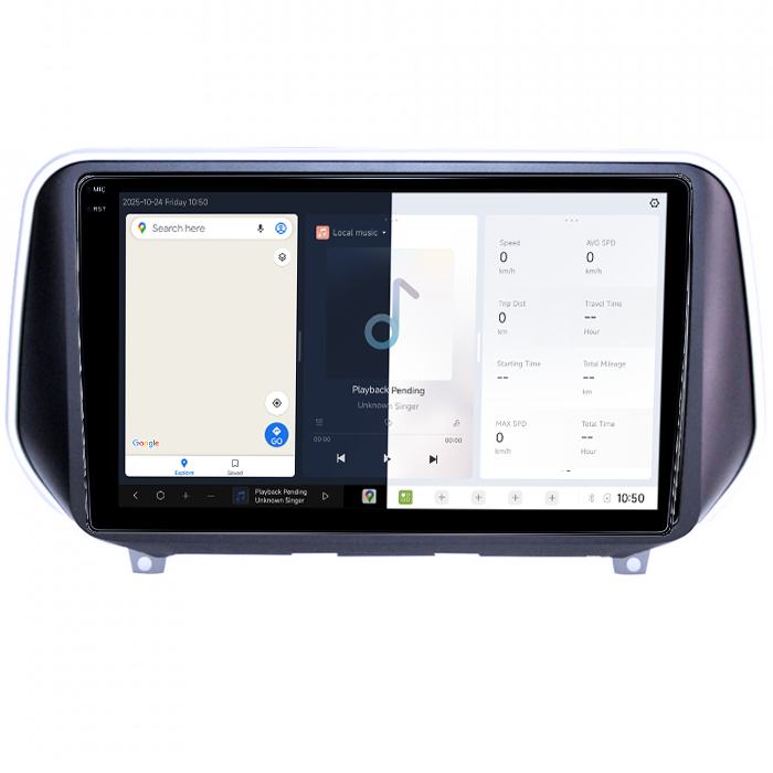 Navigatie dedicata Hyundai Santa Fe 2018+, DUDU3, 4GB RAM 64GB ROM, Octacore, Platforma 8581, Android, Display QLED 9", DSP, Carplay&AndroidAuto [2]