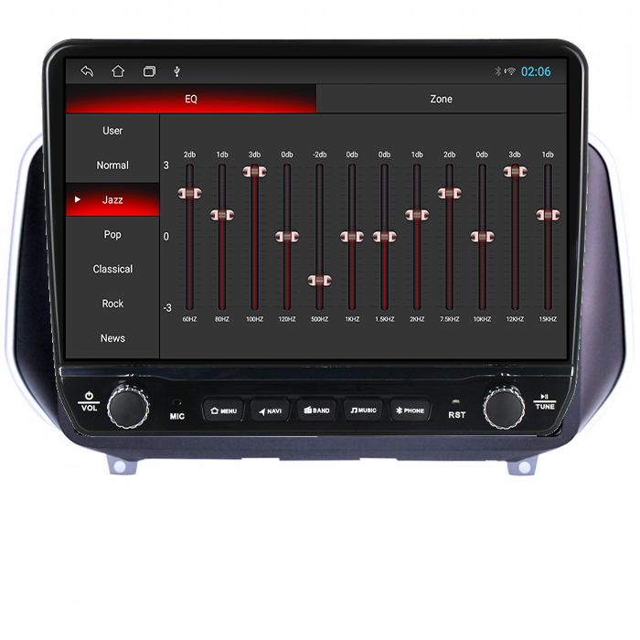 Navigatie dedicata Hyundai Santa Fe 2018+ Tesla cu butoane rotative model 2024, 4GB RAM 64GB ROM, Procesor Quadcore, Android 14, Display QLED 10", DSP, Carplay&Android Auto [2]