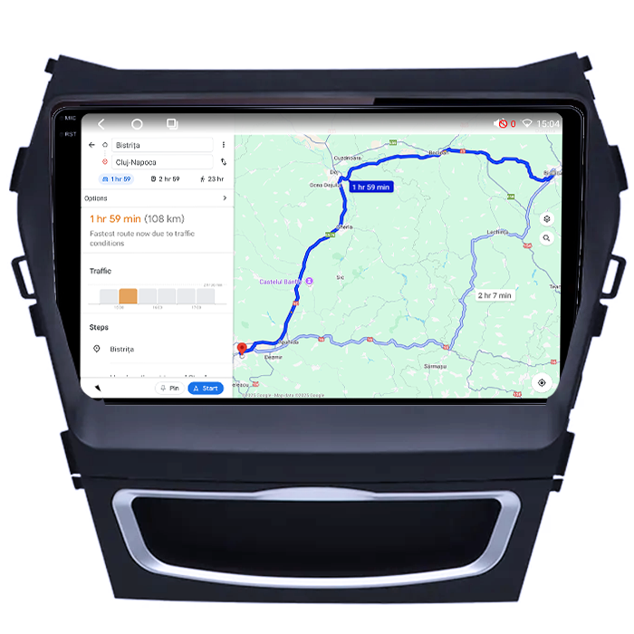 Navigatie dedicata Hyundai Santa Fe 2012-2018, 4GB RAM 64GB ROM, Octacore, Android 14, Display QLED 1K 9", Carplay&Android Auto, SIM 4G, Ventilator Activ [5]