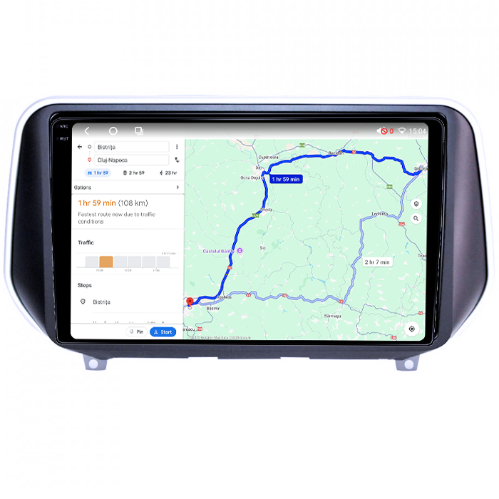 Navigatie dedicata Hyundai Santa Fe 2018+, 4GB RAM 64GB ROM, Procesor Qualcomm Octacore, Android 14, Rezolutie 2K, Display QLED 9", DSP, Carplay&Android Auto, SIM 4G [6]