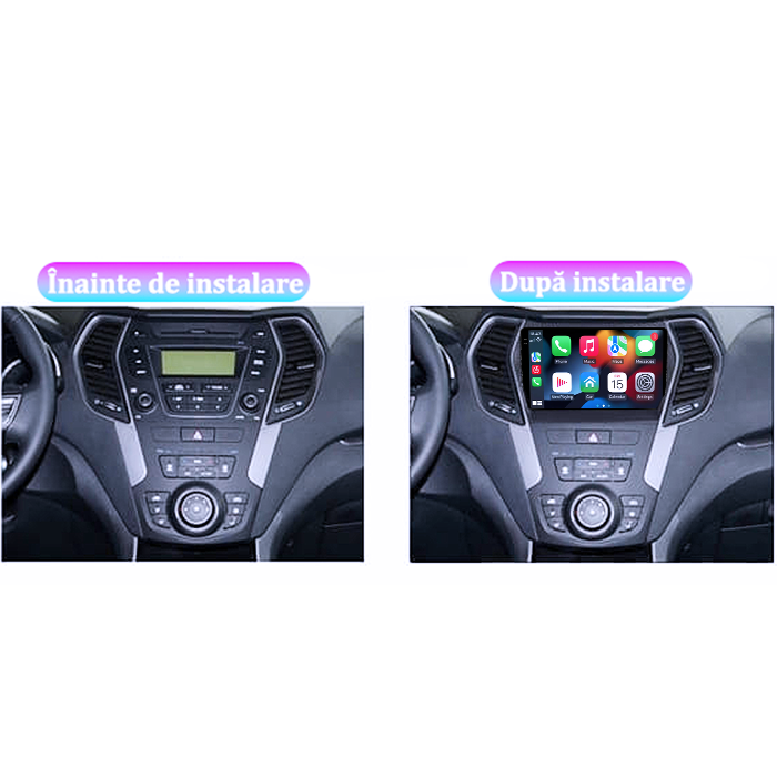 Navigatie dedicata Hyundai Santa Fe ix 45 2012-2017, 4GB RAM 64GB ROM, Procesor Qualcomm Octacore, Android 14, Rezolutie 2K, Display QLED 9", DSP, Carplay&Android Auto, SIM 4G [6]