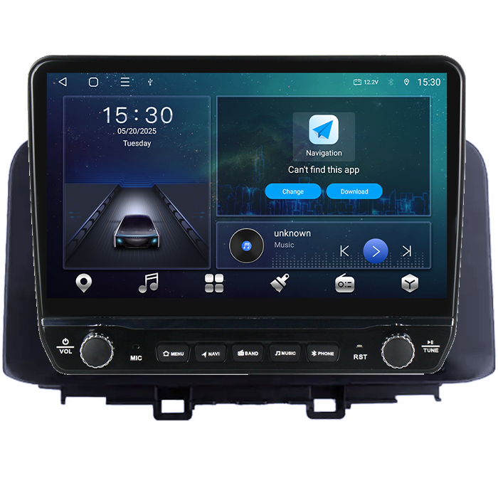 Navigatie dedicata Hyundai Kona 2018-2020 Tesla cu butoane rotative model 2024, 4GB RAM 64GB ROM, Procesor Quadcore, Android 14, Display QLED 10", DSP, Carplay&Android Auto [7]