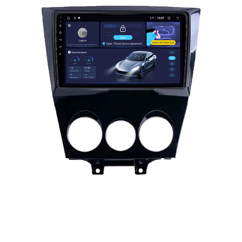 Navigatie dedicata Mazda RX-8 2009-2011, 4GB RAM 64GB ROM, Procesor Qualcomm Octacore, Android 14, Rezolutie 2K, Display QLED 9", DSP, Carplay&Android Auto, SIM [2]