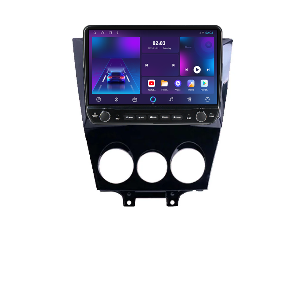 Navigatie dedicata Mazda RX-8 2009-2011 Tesla Cu Butoane Rotative Model 2024, 4GB RAM 64GB ROM, Procesor Quadcore, Android 14, Display QLED 10", DSP, Carplay&AndroidAuto [2]