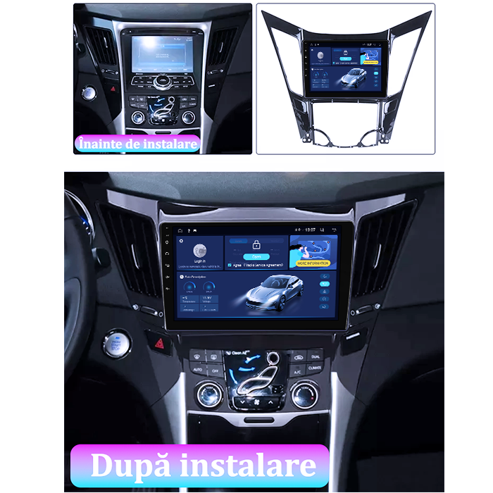Navigatie dedicata Hyundai Sonata 2009-2014, 8GB RAM 128GB ROM, Octacore, Platforma TS18, Android 13, Display QLED 9”, Suporta camera 360º, DSP, Carplay&Android Auto, SIM 4G, Ventilator Activ [5]