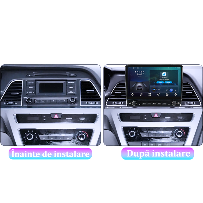 Navigatie dedicata Hyundai Sonata9 2015-2018 Tesla cu butoane rotative model 2024, 4GB RAM 64GB ROM, Procesor Quadcore, Android 14, Display QLED 10", DSP, Carplay&Android Auto [5]