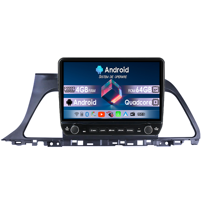 Navigatie dedicata Hyundai Sonata9 2015-2018 Tesla cu butoane rotative model 2024, 4GB RAM 64GB ROM, Procesor Quadcore, Android 14, Display QLED 10", DSP, Carplay&Android Auto [1]