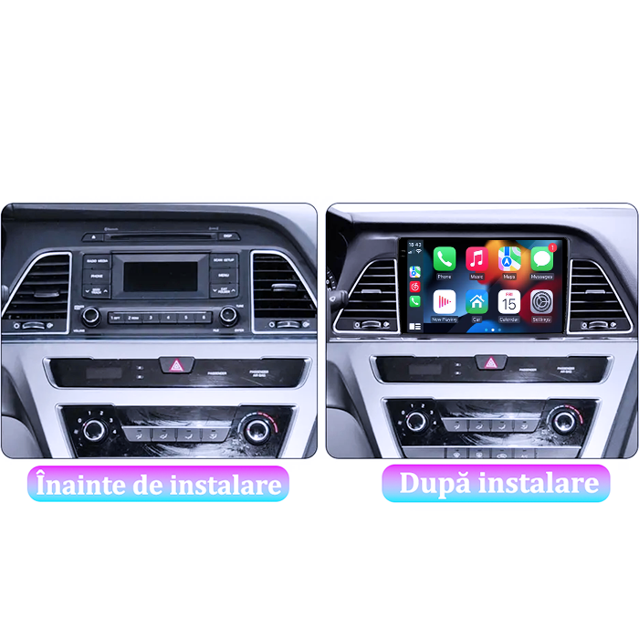 Navigatie dedicata Hyundai Sonata 9 2015-2018, 4GB RAM 64GB ROM, Procesor Qualcomm Octacore, Android 14, Rezolutie 2K, Display QLED 9", DSP, Carplay&Android Auto, SIM 4G [6]
