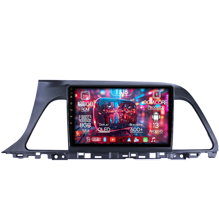 Navigatie dedicata Hyundai Sonata 9 2015-2018, 8GB RAM 128GB ROM, Octacore, Platforma TS18, Android 13, Display QLED 9”, Suporta camera 360º, DSP, Carplay&Android Auto, SIM 4G, Ventilator Activ [1]